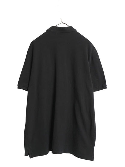 ポロ ラルフローレン 鹿の子 半袖 ポロシャツ メンズ XL / 半袖シャツ コットン トップス カットソー ワンポイント 大きいサイズ ブラック 