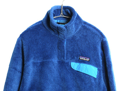 パタゴニア リツール スナップT プルオーバー ジャケット レディース М / 古着 11年製 フリース アウトドア ブルゾン ハイネック ブルー
