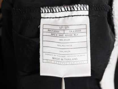 90s ナイキ ナイロン ジャケット メンズ XXL / 古着 オールド プルオーバー スウッシュ Vネック ウィンドブレーカー 大きいサイズ ブラック