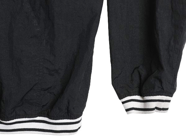 90s ナイキ ナイロン ジャケット メンズ XXL / 古着 オールド プルオーバー スウッシュ Vネック ウィンドブレーカー 大きいサイズ ブラック