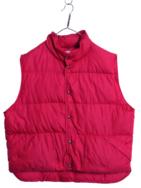 90s エルエルビーン ナイロン ダウン ベスト メンズ XL 程/ オールド アウトドア 重ね着 前開き ハイネック パッカブル 無地 大きいサイズ