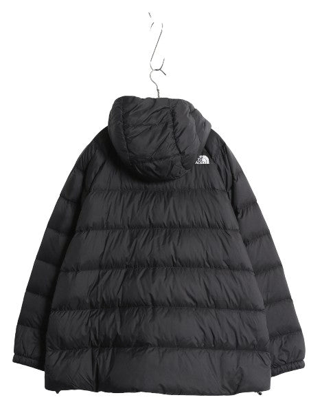 US企画 ノースフェイス ダウン パーカー ジャケット レディース XL アウトドア 600フィル ジャンパー ブルゾン フルジップ 大きいサイズ 黒