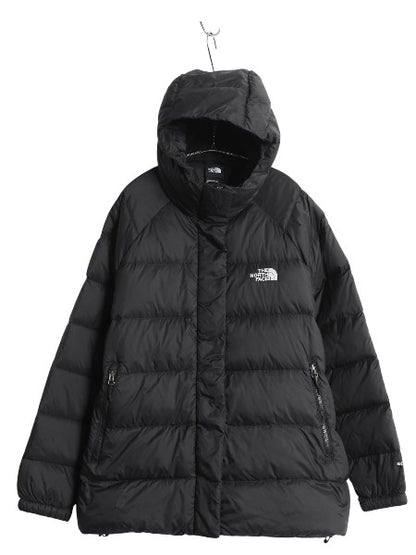 US企画 ノースフェイス ダウン パーカー ジャケット レディース XL アウトドア 600フィル ジャンパー ブルゾン フルジップ 大きいサイズ 黒