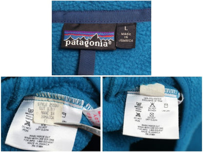 90s パタゴニア スナップT メンズ L 古着 91年製 オールド アウトドア フリース プルオーバー ジャケット ブルゾン Rマーク 旧タグ ブルー 