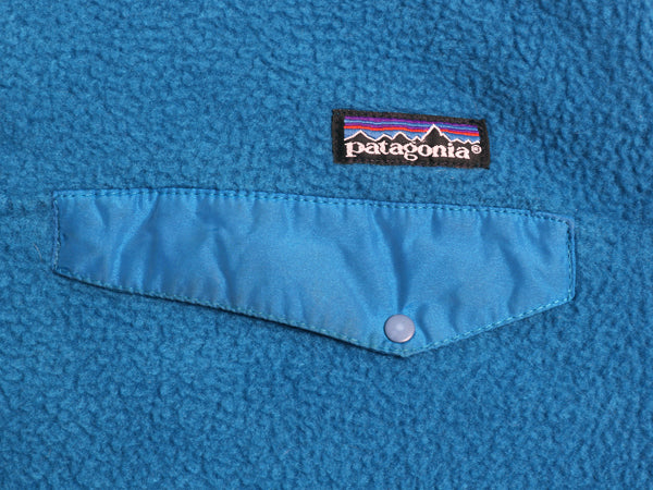 90s パタゴニア スナップT メンズ L 古着 91年製 オールド アウトドア フリース プルオーバー ジャケット ブルゾン Rマーク 旧タグ ブルー 