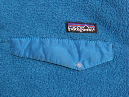 90s パタゴニア スナップT メンズ L 古着 91年製 オールド アウトドア フリース プルオーバー ジャケット ブルゾン Rマーク 旧タグ ブルー 