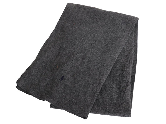 00s ポロスポーツ ラルフローレン フリース マフラー メンズ レディース オールド ワンポイント シンプル チャコールグレー 防寒 シンプル