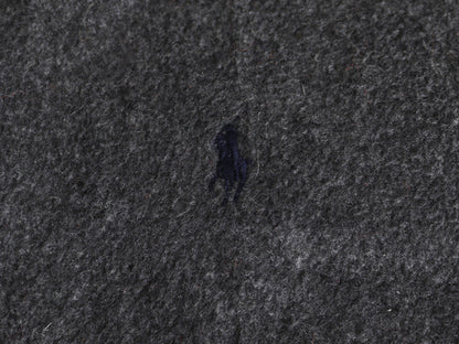 00s ポロスポーツ ラルフローレン フリース マフラー メンズ レディース オールド ワンポイント シンプル チャコールグレー 防寒 シンプル