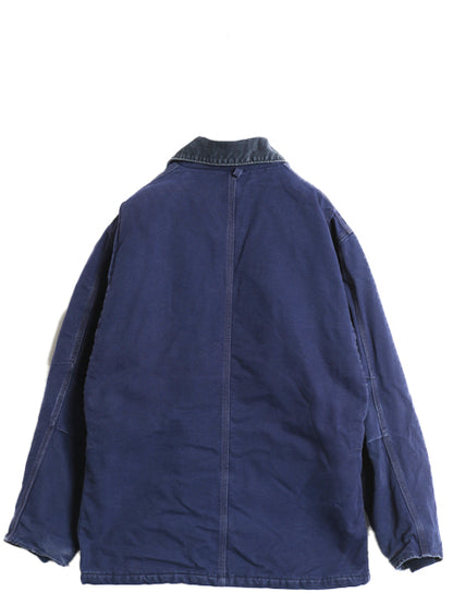 US企画 90s カーハート トラディショナル コート メンズ XL 程/ オールド ダック ジャケット 中綿 キルティング ライナー ハーフ コート 紺