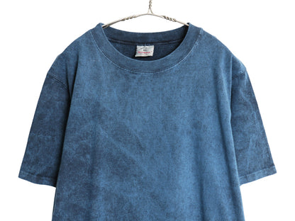 90s USA製 グッドウェア ガーメントダイ Tシャツ メンズ XL / オールド 無地 ヘビーウェイト コットン カットソー 大きいサイズ ネイビー