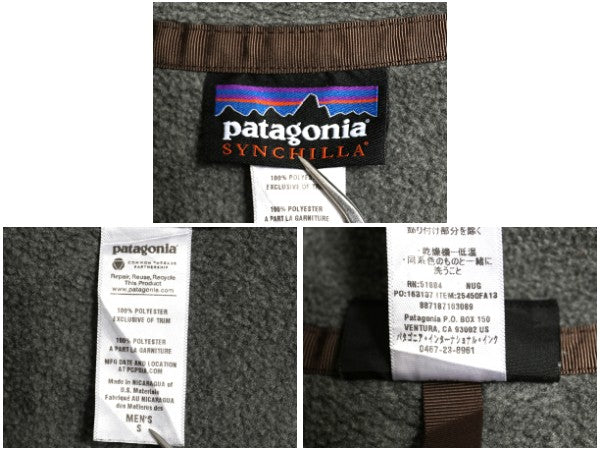 パタゴニア シンチラ スナップT メンズ S 13年製 プルオーバー フリース ジャケット ブルゾン ジャンパー アウトドア ハイネック シンプル
