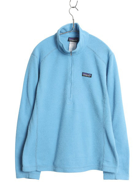 パタゴニア マイクロD ハーフジップ フリース プルオーバー レディース L 古着 15年製 ロンT 長袖 Tシャツ ハイネック アウトドア トップス