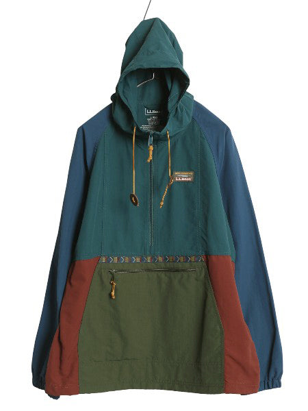 エルエルビーン ナイロン アノラック パーカー ジャケット レディース L / 古着 プルオーバー ハーフジップ ハイネック パッカブル マンパ 
