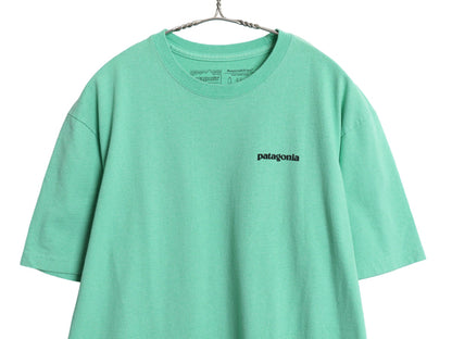 パタゴニア 両面 プリント 半袖 Tシャツ メンズ M / アウトドア P6 ボックスロゴ バックプリント カットソー トップス シンプル グリーン