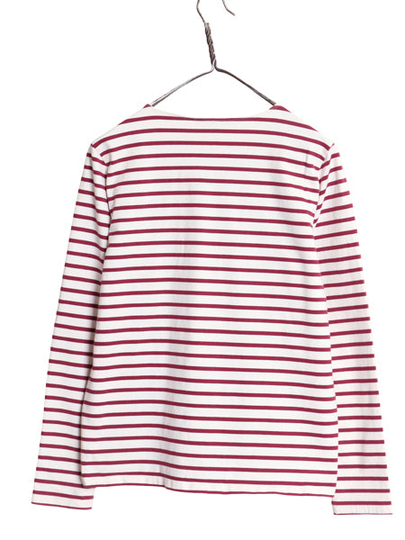 ローレン ラルフローレン ボーダー 長袖 Tシャツ レディース M / ポロ ロンT コットン ストレッチ カットソー ポケット付き ツートン ポケT