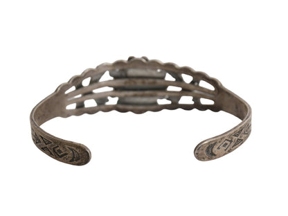 ~ 40s ★ ナバホ ターコイズ シルバー バングル / 小物 クロスアロー インディアン STERLING 銀 フレッドハービー ブレスレット キングマン