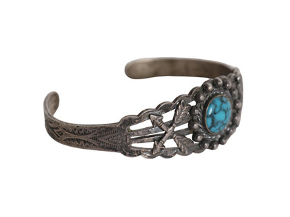 ~ 40s ★ ナバホ ターコイズ シルバー バングル / 小物 クロスアロー インディアン STERLING 銀 フレッドハービー ブレスレット キングマン