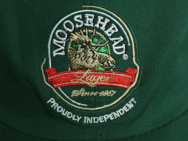 デッドストック 企業 ロゴ 刺繍 ベースボール キャップ フリーサイズ  帽子 ワンポイント ムースヘッド ビール トラッカー ハット シンプル