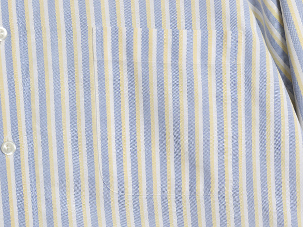90s ランズエンド ストライプ 長袖 ボタンダウン シャツ メンズ L / オールド 長袖シャツ オックスフォード コットン ワイシャツ ゆったり