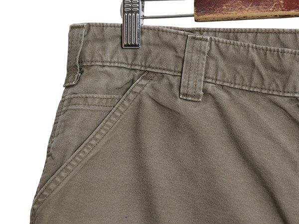 カーハート ペインター ショートパンツ メンズ 36 コットン キャンバス ショーツ 短パン ワーク ダック ハーフパンツ ワンポイント 廃盤 茶