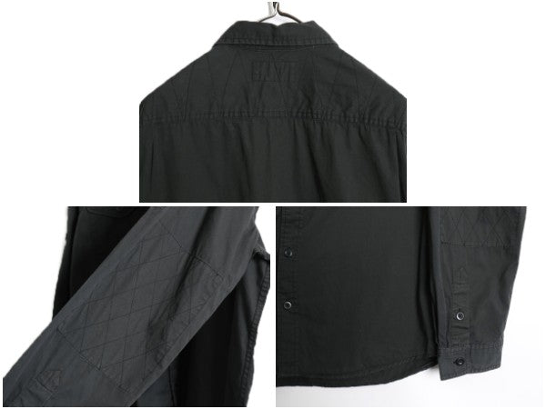 デニム&サプライ ラルフローレン 長袖 ハンティング シャツ メンズ XXL / ポロ アウトドア シューティング サファリ 大きいサイズ 無地 黒