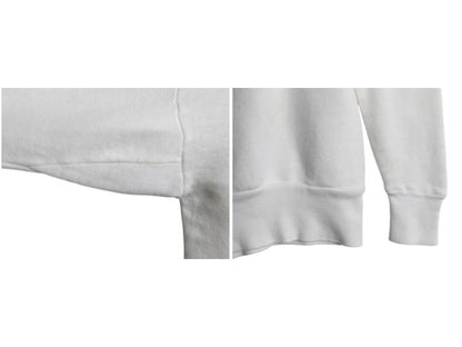 50s ★ ブレント フリーダムスリーブ 前V スウェット メンズ M 古着 ヴィンテージ ラグラン 丸胴 100% コットン トレーナー 裏起毛 無地 白
