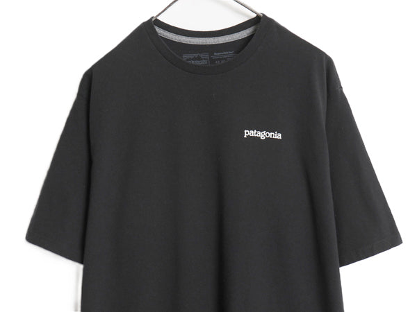 パタゴニア 両面 プリント 半袖 Tシャツ メンズ L / アウトドア バックプリント ロゴ イラスト グラフィック クルーネック カットソー 黒