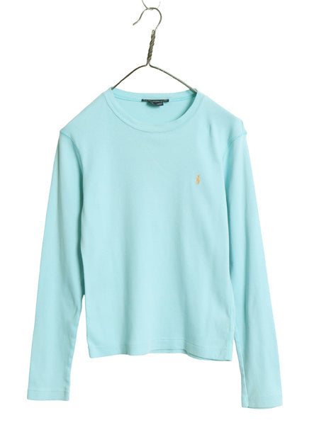 ラルフローレン 長袖 Tシャツ レディース S 古着 ポロ スポーツ ロンT コットン ストレッチ リブ編み カットソー ロングスリーブ トップス