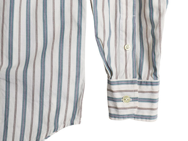 90s ローレン ラルフローレン ストライプ 長袖 シャツ レディース M 程 古着 オールド ポロ コットン ブラウス ワンポイント マルチカラー