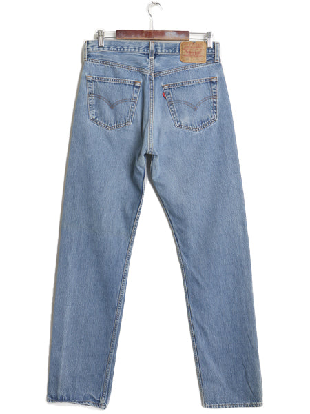 90s USA製 リーバイス 501 デニム パンツ メンズ 33 34 / オールド ジーンズ ジーパン Gパン ストレート ボタンフライ ヒゲ アタリ ペンキ