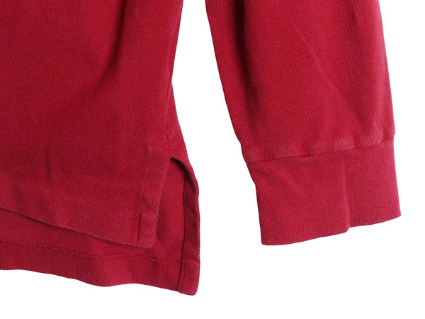 90s ポロ ラルフローレン 鹿の子 長袖 ポロシャツ メンズ XL 古着 長袖シャツ カットソー ワンポイント ポニー刺繍 シンプル 大きいサイズ