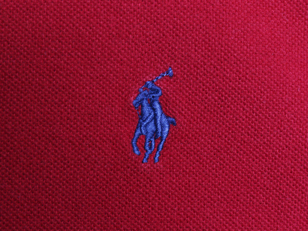 90s ポロ ラルフローレン 鹿の子 長袖 ポロシャツ メンズ XL 古着 長袖シャツ カットソー ワンポイント ポニー刺繍 シンプル 大きいサイズ