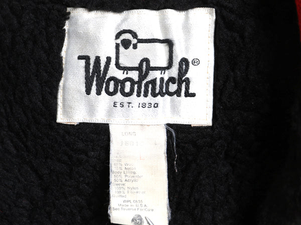 70s USA製 ウールリッチ ウール ジャケット メンズ L / ヴィンテージ 裏 ボア パイル フリース ハーフコート ブロック チェック フルジップ