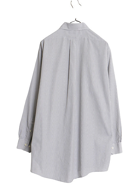 ブルックスブラザーズ チェック 長袖 ボタンダウン シャツ メンズ L 程/ 古着 TRADITIONAL FIT ワイシャツ BDシャツ ポケット付き 白 黒