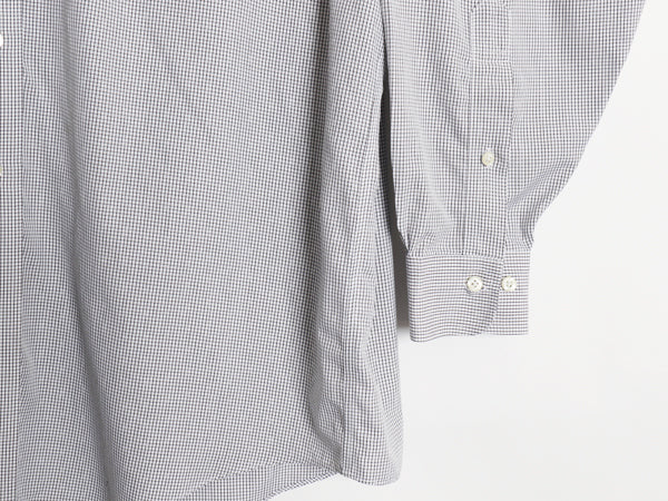 ブルックスブラザーズ チェック 長袖 ボタンダウン シャツ メンズ L 程/ 古着 TRADITIONAL FIT ワイシャツ BDシャツ ポケット付き 白 黒