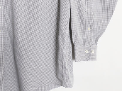ブルックスブラザーズ チェック 長袖 ボタンダウン シャツ メンズ L 程/ 古着 TRADITIONAL FIT ワイシャツ BDシャツ ポケット付き 白 黒