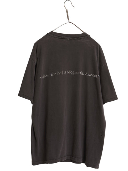 90s USA製 ★ メガデス スカル イラスト プリント Tシャツ メンズ XL / オールド オフィシャル 雰囲気系 当時物 バンド ロック メタル 黒