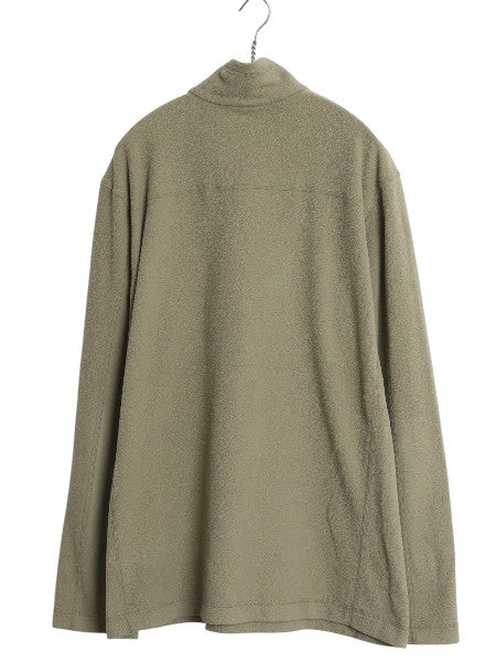 パタゴニア マイクロD ハーフジップ フリース プルオーバー メンズ XL / 古着 19年製 ロンT 長袖 Tシャツ ハイネック 大きいサイズ カーキ