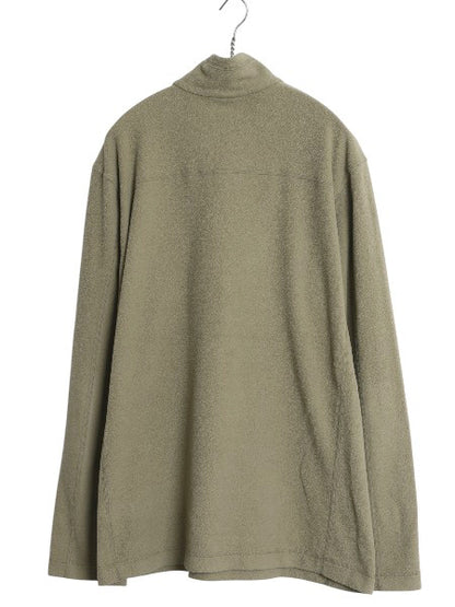 パタゴニア マイクロD ハーフジップ フリース プルオーバー メンズ XL / 古着 19年製 ロンT 長袖 Tシャツ ハイネック 大きいサイズ カーキ