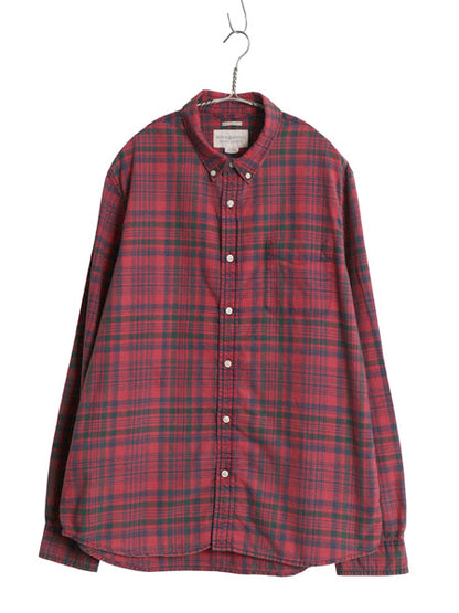 デニム&サプライ ラルフローレン チェック 長袖 ボタンダウン シャツ メンズ XL ポロ REGULAR FIT オックスフォード ポケット 大きいサイズ