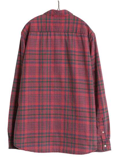 デニム&サプライ ラルフローレン チェック 長袖 ボタンダウン シャツ メンズ XL ポロ REGULAR FIT オックスフォード ポケット 大きいサイズ