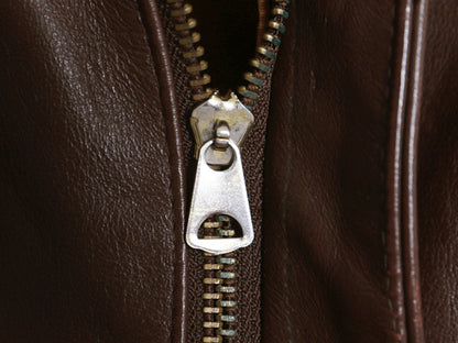 00s FLIGHT APPAREL INDUSTRIES A-2 タイプ 本革レザー フライト ジャケット メンズ M 程/ 古着 オールド 革ジャン ボンバー ジャンパー 茶