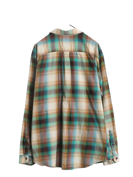 パタゴニア ロングスリーブ オーガニック ピマ コットン シャツ メンズ XL 14年製 アウトドア 長袖シャツ オンブレ チェック 大きいサイズ