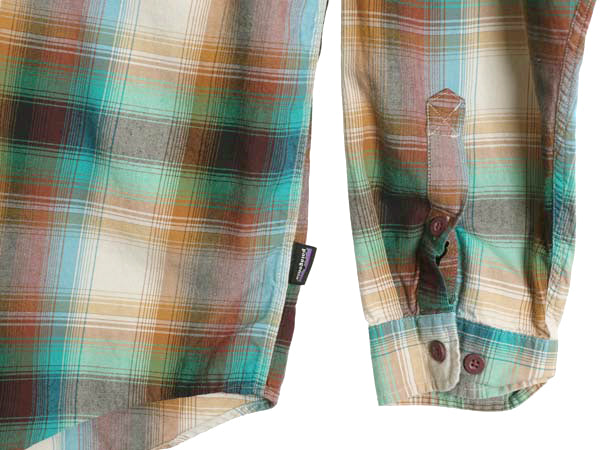 パタゴニア ロングスリーブ オーガニック ピマ コットン シャツ メンズ XL 14年製 アウトドア 長袖シャツ オンブレ チェック 大きいサイズ