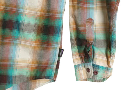 パタゴニア ロングスリーブ オーガニック ピマ コットン シャツ メンズ XL 14年製 アウトドア 長袖シャツ オンブレ チェック 大きいサイズ