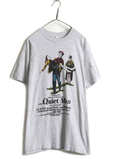 80s ★ ムービー イラスト プリント 半袖 Tシャツ ( メンズ L 程) 80年代 ビンテージ 映画 キャラクター シングルステッチ フォト 当時物
