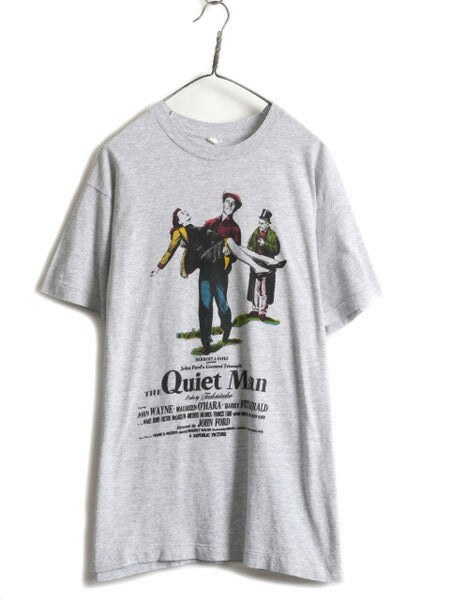 80s ★ ムービー イラスト プリント 半袖 Tシャツ ( メンズ L 程) 80年代 ビンテージ 映画 キャラクター シングルステッチ フォト 当時物
