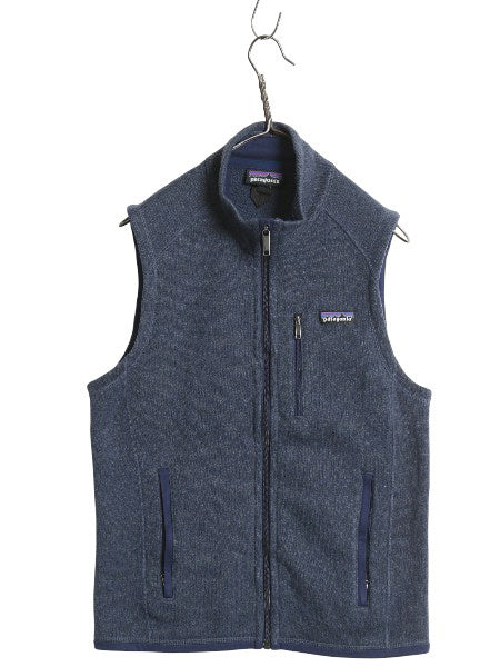 パタゴニア ベターセーター ベスト メンズ S / 古着 18年製 フリース セーター 前開き フルジップ アウトドア ハイネック 重ね着 ネイビー