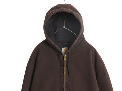 US企画 カーハート アクティブ ジャケット メンズ XL / ワーク ダック フード パーカー 中綿 キルティング ライナー ブルゾン 大きいサイズ