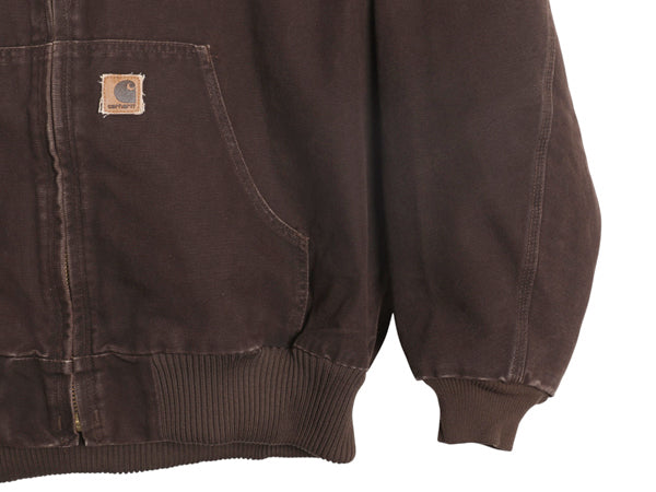 US企画 カーハート アクティブ ジャケット メンズ XL / ワーク ダック フード パーカー 中綿 キルティング ライナー ブルゾン 大きいサイズ